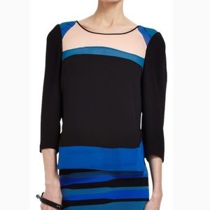 BCBGMaxAzria Combo Arden Blouse